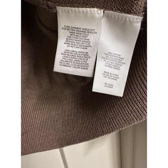 NWT Jones New York Dress Women’s Brown 2 PC Dress Cardigan Sz 10 - Picture 12 of 16